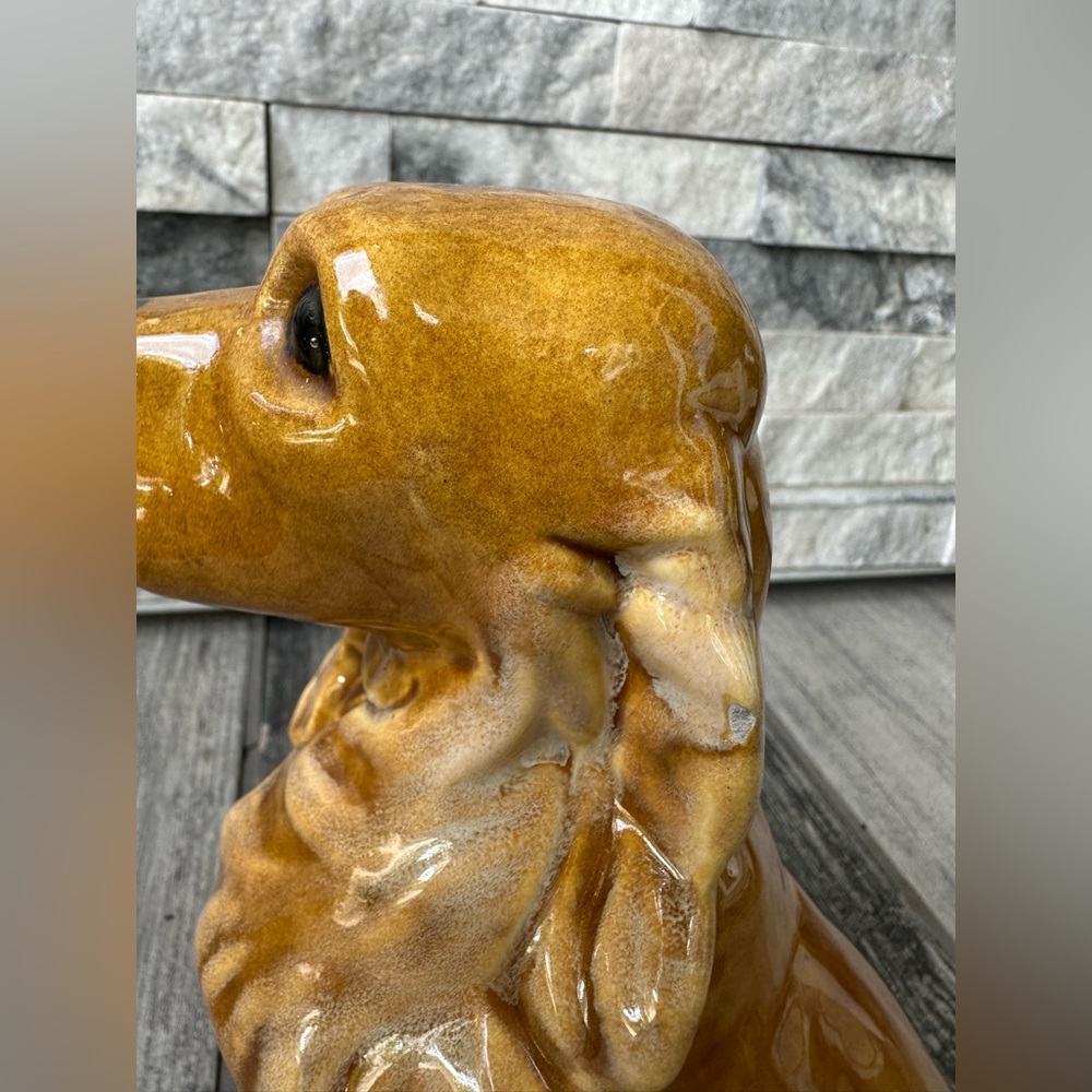 Blonde Cocker Spaniel Life Like Ceramic Sitting Dog  Figurine 9” Royal Haegee? - Picture 12 of 17